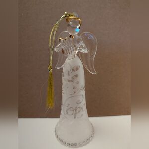 Lenox Crystal Angel Ornament with Gold Halo